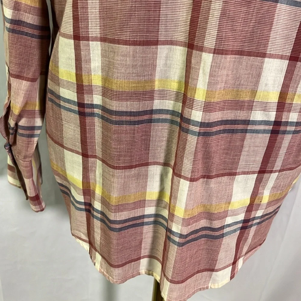 Vintage Youngbloods Authentic Western Red Plaid Pearl Snap Button Down Shirt